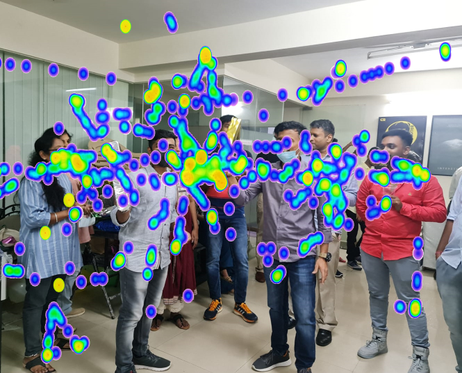Eye-tracking heat map